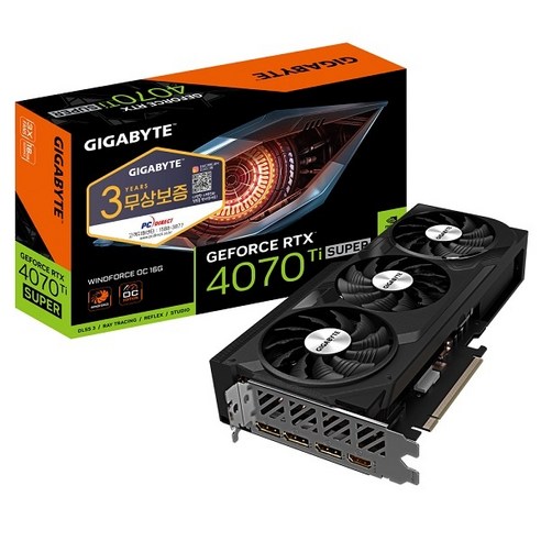 GIGABYTE 지포스 RTX 4070 Ti SUPER WINDFORCE OC D6X 16GB 피씨디렉트, 선택하세요 4070super컴퓨터 Best Top5