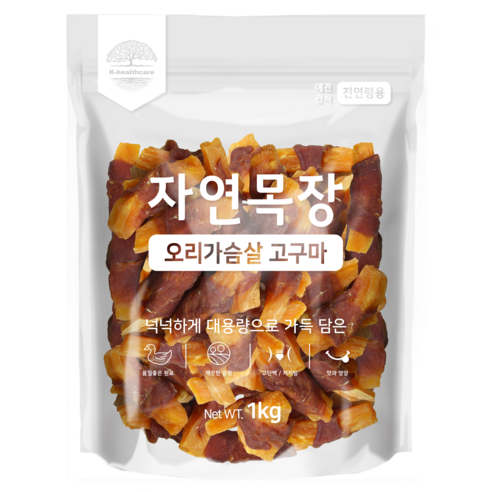 자연목장 오리가슴살 고구마, 1개, 1kg