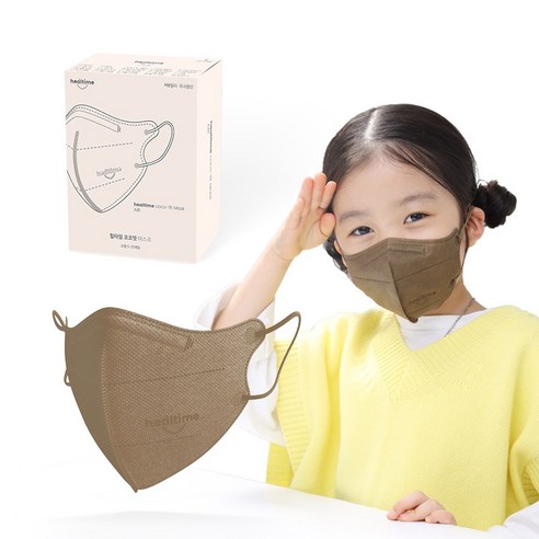 코코핏 컬러 마스크 소형S 일회용 새부리형 숨쉬기편한, 25매입, 1개, 마론브라운