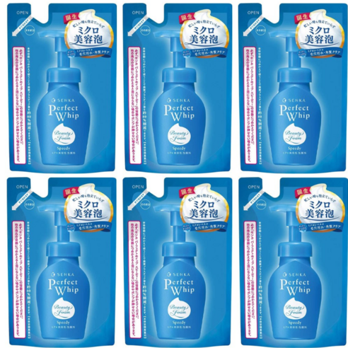 센카 SENKA 퍼펙트 휩 스피디 폼 클렌징 리필 130ml x 3개 4개, 리필용 (130ml) × 3개