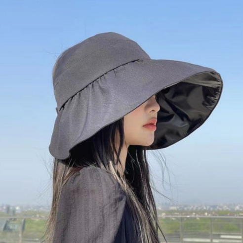 어셈블리 와이드 접이식 햇빛가리개 자외선차단 모자