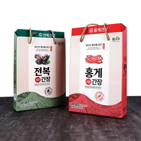 웰크리 홍게간장전복간장(250ml/1.8L), 2개