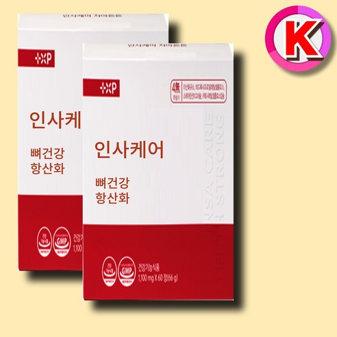 이가 건강 한 인사케어 치아 튼튼 치아건강 뼈건강 칼슘 영양제, 120정, 1박스