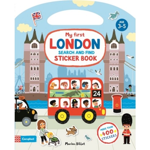 My First London Search and Find Sticker Book Paperback, Campbell Books, English, 9781529025446