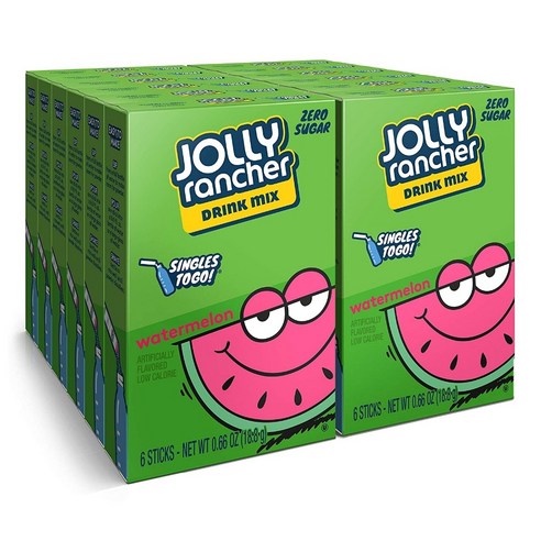 Jolly Rancher 졸리랜처 워터멜론 수박맛 드링크 믹스 파우더 6개입 12팩