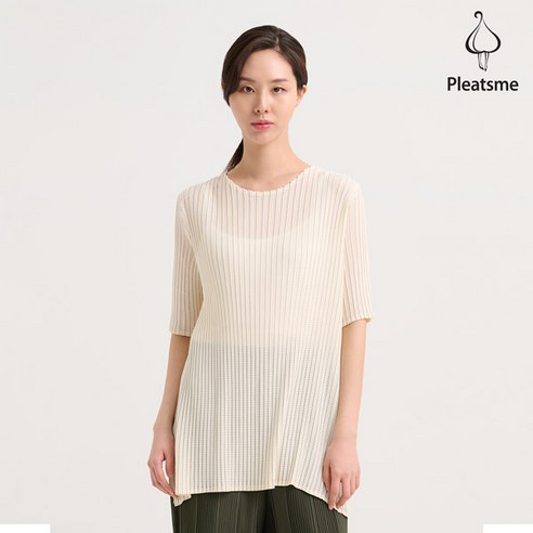 [최초가 158000원] 옆트임 플리츠 롱 티블라우스_EPTSM123009