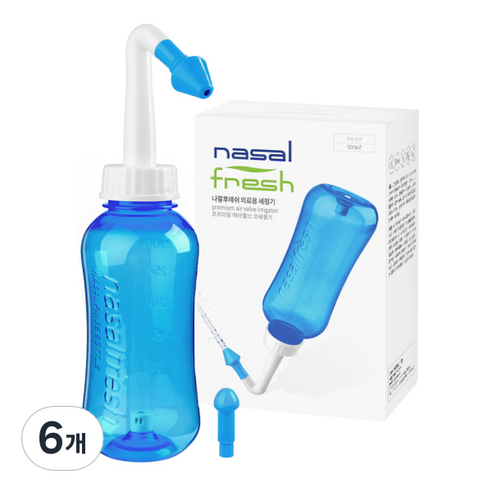 나잘후레쉬 의료용 코세정기 MS500 blue, 6개