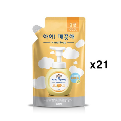 아이깨끗해 순 핸드워시 파우더향 리필용, 200ml, 21개 Best Top5