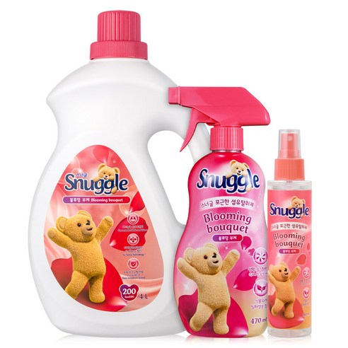 스너글 초고농축 섬유유연제 블루밍부케 4L+섬유탈취제