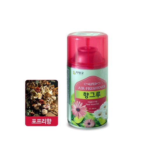 리빙굿 향그루 자동분사기, 280ml, 4개, 포푸리향