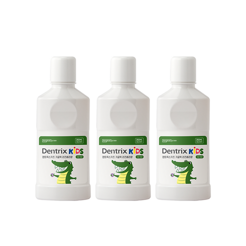 동국제약 덴트릭스키즈 바른치아 충치예방 어린이 가글 260ml, 바른치아 가글(라즈베리향) 3개
