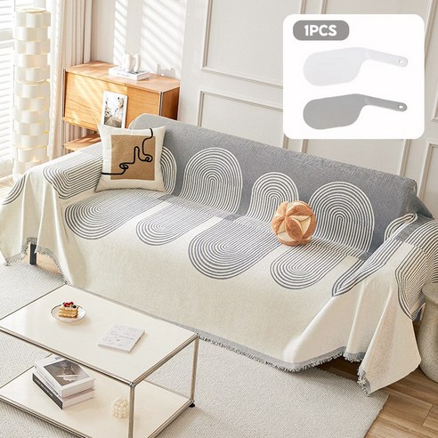 YF 소파커버 자카르 북유럽 사계절용 2인용 3인용 4인용 모던 쇼파커버, 1개, 그레이