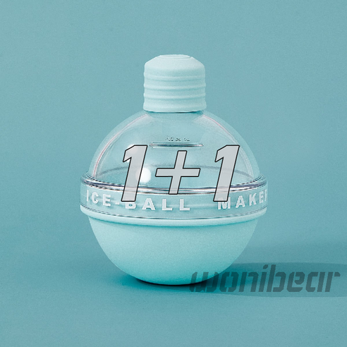 1+1 WONIBEAR 아이스볼 메이커 왕얼음틀 2P, 1+1 01-02 블루+옐로우