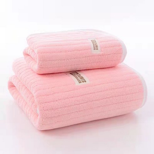 큰 목욕수건 제조업체에서 경편 코랄 양이온 부드러운 흡수 남녀 커플 모래를 도매한다.갯수건 자수 가능, 핑크색, 70*140
