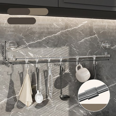 혁신적인 흡착식 조리도구 걸이로 부엌 편리함과 미학 향상