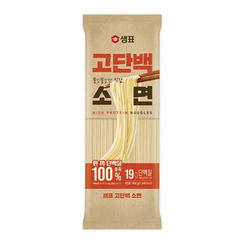 샘표 고단백 소면 400g 쉬운요리 자취 팬트리 엄마손맛 냉국수, 2개