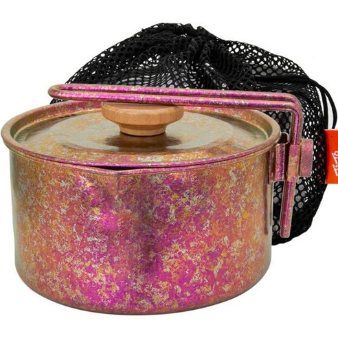 TiTo 티타늄 캠핑 냄비 도시락 뚜껑 접이식 손잡이 초경량 휴대용 야외 열선 그릇 등산 배낭 피크닉 여행 모험 요리기구 로즈, Rose 경량코펠 TiTo 티타늄 캠핑 냄비 도시락 뚜껑 접이식 손잡이 초경량 휴대용 야외 열선 그릇 등산 배낭 피크닉 여행 모험 요리기구 로즈, Rose 경량코펠