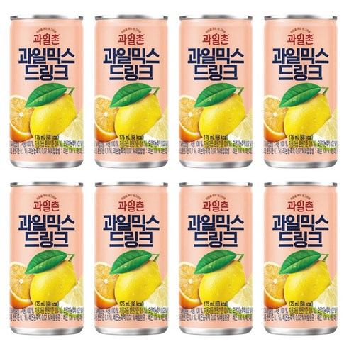썬키스트 과일촌 과일믹스 드링크 175ml 30캔, 30개, 0.175l