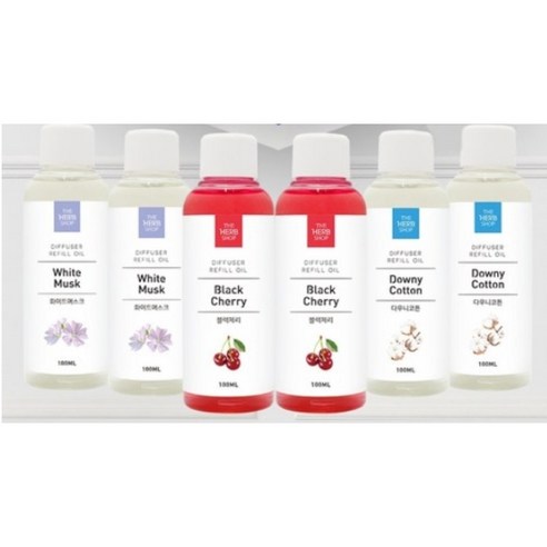 더허브샵 디퓨져 리필 오일 2p 세트, 블랙체리, 100ml, 2개