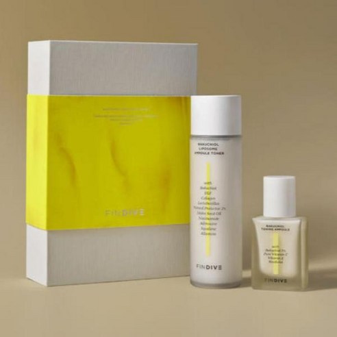 피부 속 잠재력을 깨우는 열쇠, 스킨케어파인다이브 바쿠치올 앰플 토너 세트 파인다이브