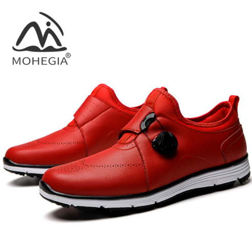 MOHEGIA 새로운 패션 야외 레저 미끄럼 통기성 방수 골프 신발 회전 신발