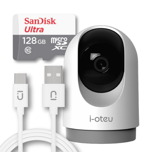 아이오트 스마트 홈카메라 4K Pro 800만화소 실내용, S800+SD 128GB+3M, 1개