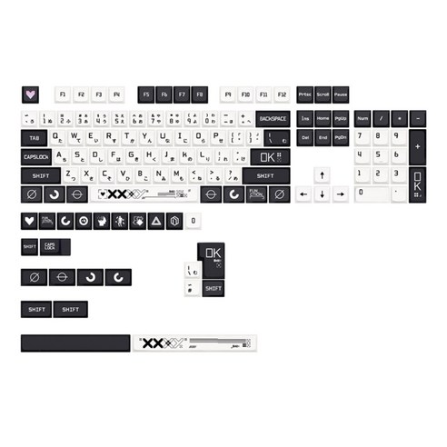 일본어키캡 두꺼운 pbt Keycaps 128 키 XDA CSgo 프로파일 기계식 키보드 용 영어/일본어/한국어/러시아어, 02 Russian, 한개옵션1, 한개옵션2