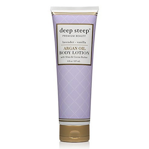 Deep Steep 아르간 오일 바디 로션, 236ml, 1개, Lavender Vanilla