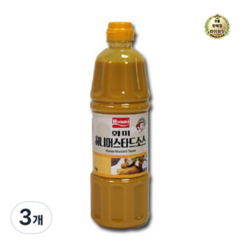 화미 허니머스타드소스, 1kg, 3개