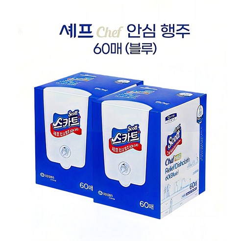 스카트 셰프 안심 행주, 1개, 60매입