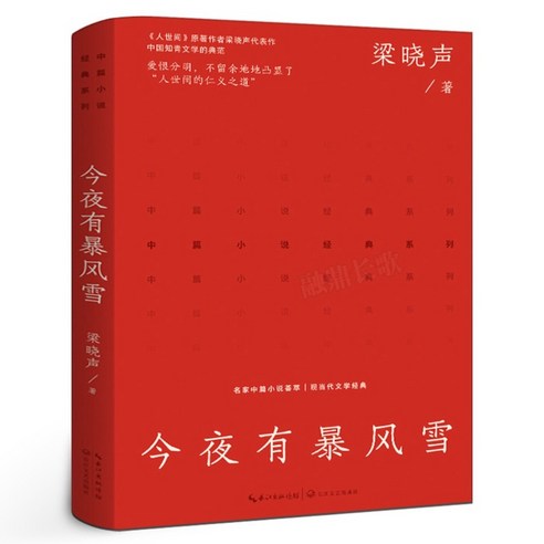 중국원서 금야유폭풍설 今夜有暴风雪 양효성 LINAGXIAOSHENG 梁晓声 저, 장강문예출판사