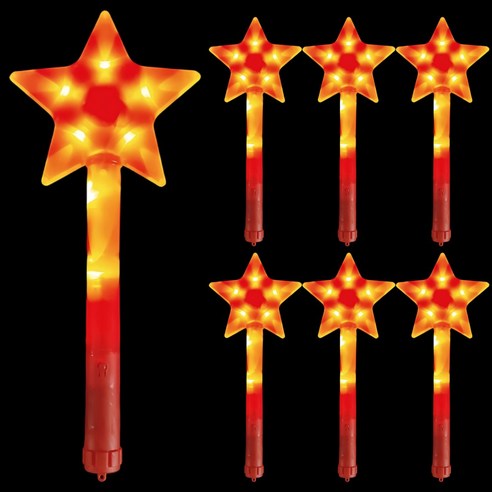 이신컴퍼니 LED 콘서트 파티 왕별 응원봉, 7개, 왕별 레드