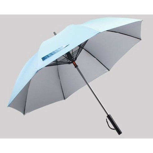 포턴 자외선 차단 선풍기 우산 양산 골프용 팬브렐라, 베이지블랙