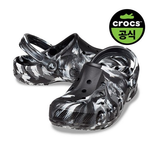 여름철 신발 고민 해결! 크록스 공식 공용 BAYA MARBLED CLOG BKW 24SUCL206935