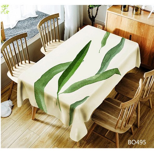 식물 인쇄 식탁보 방수 방유 직사각형 장식 테이블 커버 주방 파티 크리스마스 홈 장식 Tapete, 150X300cm, B