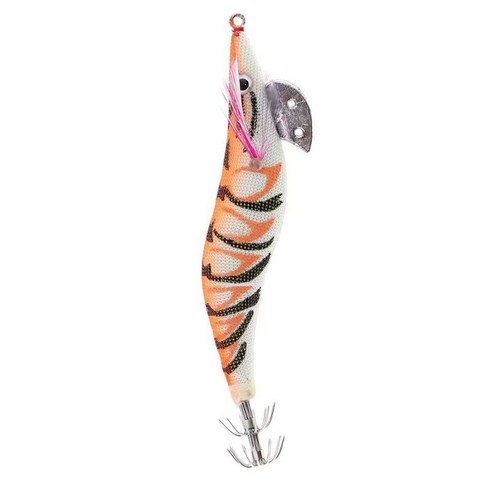 바닷물 송어 농어 연어를 위한 11cm 연약한 미끼 인공적인 새우 새우 미끼, 오렌지, 플라스틱