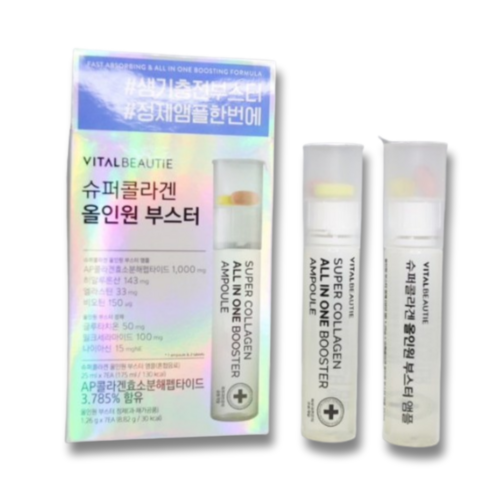 바이탈뷰티 슈퍼콜라겐 올인원 부스터 앰플 7일분 (액상 25ml + 정제 1.26g) x 7개입, 1개, 7회분