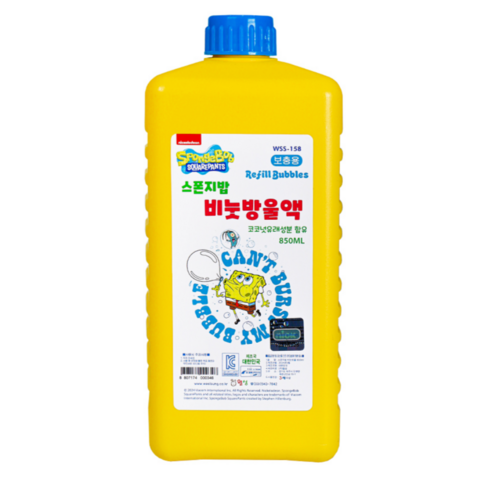 월성 스폰지밥 비눗방울 850ml, 1개, 혼합