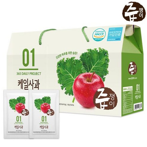 즙쟁이 케일사과즙 1박스 30포, 80ml, 1개