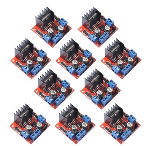노 브랜드 10Pcs L298N 모터 드라이브 컨트롤러 보드 모듈 Arduino Elec과 호환되는 듀얼 H 브리지 DC 스테퍼, 모터 드라이버 보드 모듈