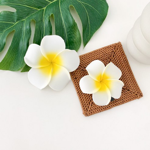 ﻿블루씨티 2개세트 알로하 플라워 하와이안 휴양지룩 바캉스 꽃 헤어핀