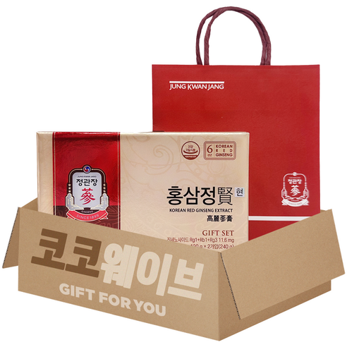정관장 홍삼정 현 6년근 쇼핑백 증정, 2개, 120g