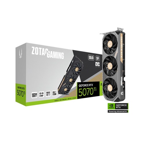 ZOTAC GAMING 지포스 RTX 5070 Ti SOLID SFF OC D7 16GB 탐구 zotac5070ti