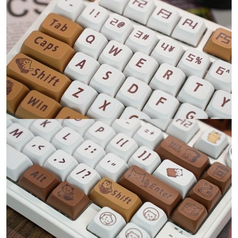 프라홈 XDA V2 기계식 키보드 PBT 염료승화 키캡, 커피고양이