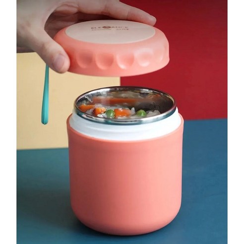 엘레앙스 미니 보온 도시락 이유식 죽통, 민트, 1개
