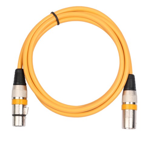 노 브랜드 XLR 마이크 케이블 밸런스드 수-암 3핀 코드 암-암 오디오 신호 - 노란색, 오디오 케이블
