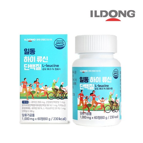 ILDONG 일동 하이 류신 고함량 단백질, 60정, 2개