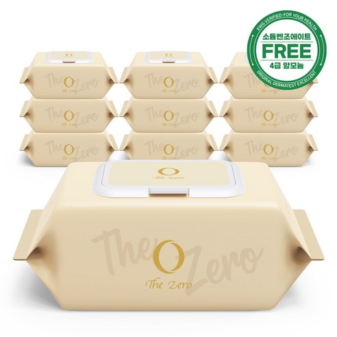 소듐벤조에이트 무첨가로 안심을 더한 더제로 아기물티슈 아이보리