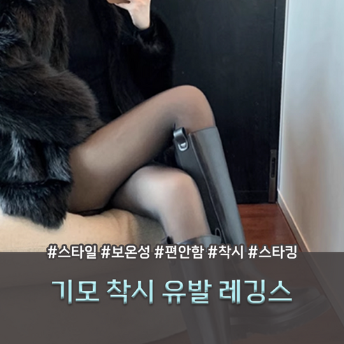 플렉디 여성 기모 유발 검정 팬티 레깅스 스타킹