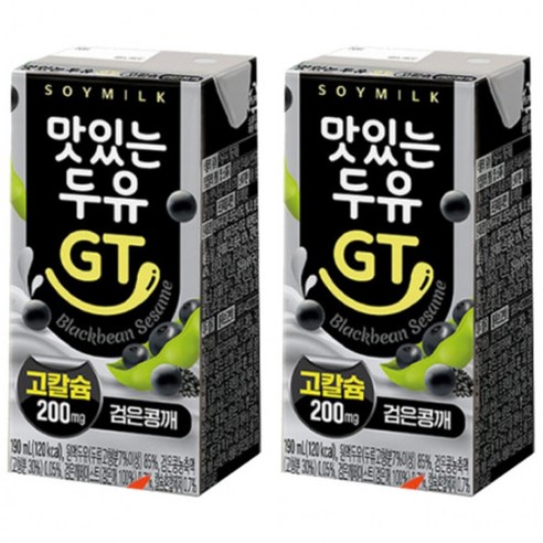 맛있는두유GT 검은콩 깨 칼슘, 190ml, 24개